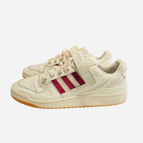 adidas Forum 84 Low Chalk White Burgundy Sneakers Men’s size 12 main image 5